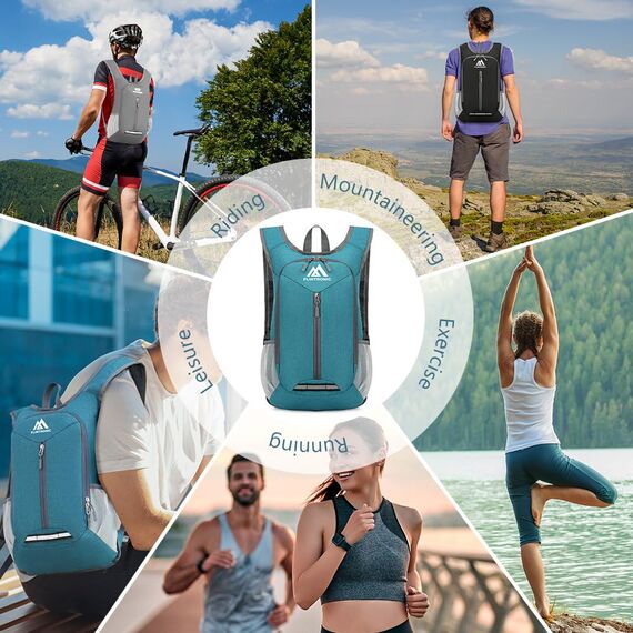 flintronic Faltbarer Rucksack, 16L Kleiner Wanderrucksack, Ultraleicht Wanderrucksack, Wasserfest Reiserucksack, Packbare Backpack, Damen Herren Daypack, für Camping Klettern/Outdoor Wandern