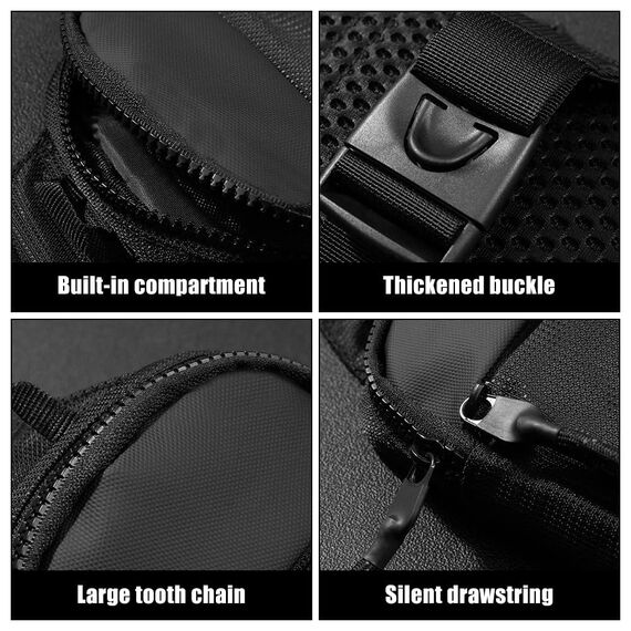 DONGKER Sling Chest Crossbody Bag, Wasserdicht Schultertasche, Crossbody Bag Backpack für Männer und Frauen, die Outdoor-Sportarten wandern (L, Weiß)