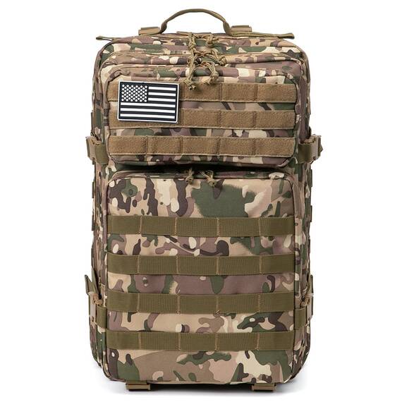 QT&QY 45L Militärischer taktischer Rucksack Bundeswehr Rucksäcke für Männer Molle Armee Angriff Tagesrucksack 3 Tage Bug Out Go Tasche Trekking Wanderrucksack