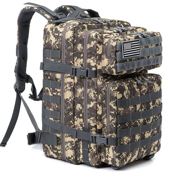 QT&QY 45L Militärischer taktischer Rucksack Bundeswehr Rucksäcke für Männer Molle Armee Angriff Tagesrucksack 3 Tage Bug Out Go Tasche Trekking Wanderrucksack