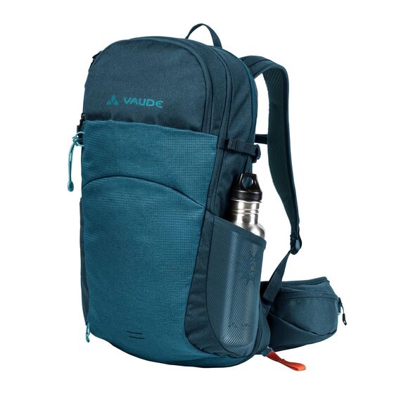 VAUDE Wanderrucksack Wizard Blau 24+4, wasserabweisender Rucksack Damen & Herren, komfortabler Trekkingrucksack mit durchdachtem Tragesystem & praktischer Fächeraufteilung