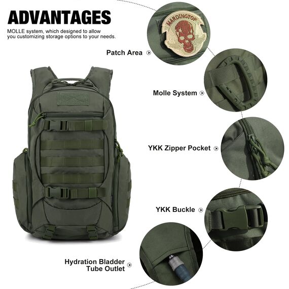 Mardingtop 18L/28L Rucksack Taktischer Trekkingrucksacke Rucksäck Outdoor Wanderrucksäcke für Camping Wandern Reisen