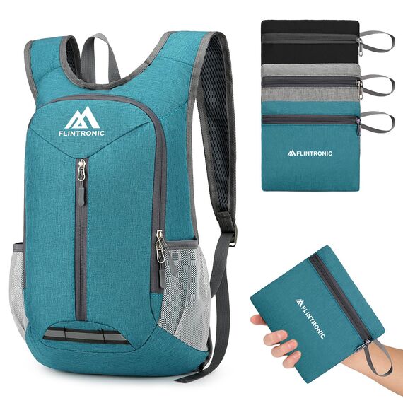 flintronic Faltbarer Rucksack, 16L Kleiner Wanderrucksack, Ultraleicht Wanderrucksack, Wasserfest Reiserucksack, Packbare Backpack, Damen Herren Daypack, für Camping Klettern/Outdoor Wandern