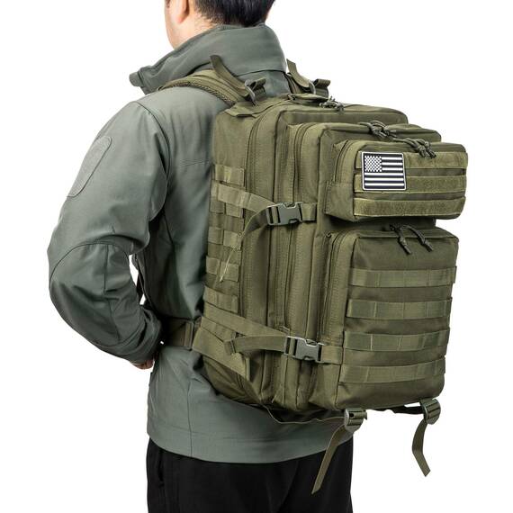QT&QY 45L Militärischer taktischer Rucksack Bundeswehr Rucksäcke für Männer Molle Armee Angriff Tagesrucksack 3 Tage Bug Out Go Tasche Trekking Wanderrucksack