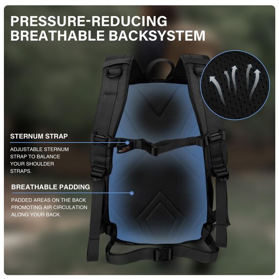 Mardingtop 18L/28L Rucksack Taktischer Trekkingrucksacke Rucksäck Outdoor Wanderrucksäcke für Camping Wandern Reisen