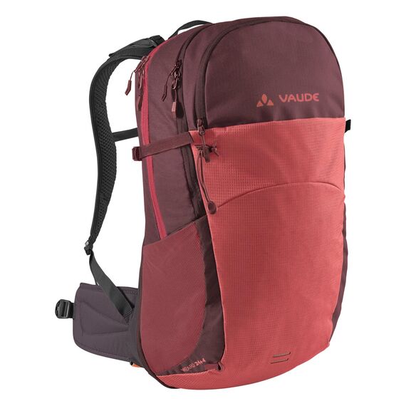 VAUDE Wanderrucksack Wizard Schwarz 24+4, wasserabweisender Rucksack Damen & Herren, komfortabler Trekkingrucksack mit durchdachtem Tragesystem & praktischer Fächeraufteilung