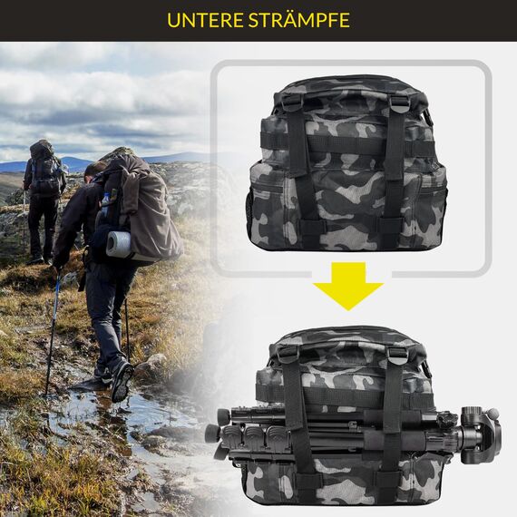Zavothy 45L Militär Rucksack Herren Damen, Wanderrucksack, Outdoor Arbeit Bundeswehr, MOLLE Survival Taktischer Rucksack, Wasserdicht, für Trekking Camping Reisen Jagd