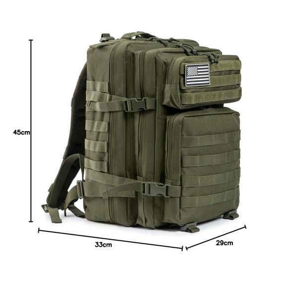 QT&QY 45L Militärischer taktischer Rucksack Bundeswehr Rucksäcke für Männer Molle Armee Angriff Tagesrucksack 3 Tage Bug Out Go Tasche Trekking Wanderrucksack