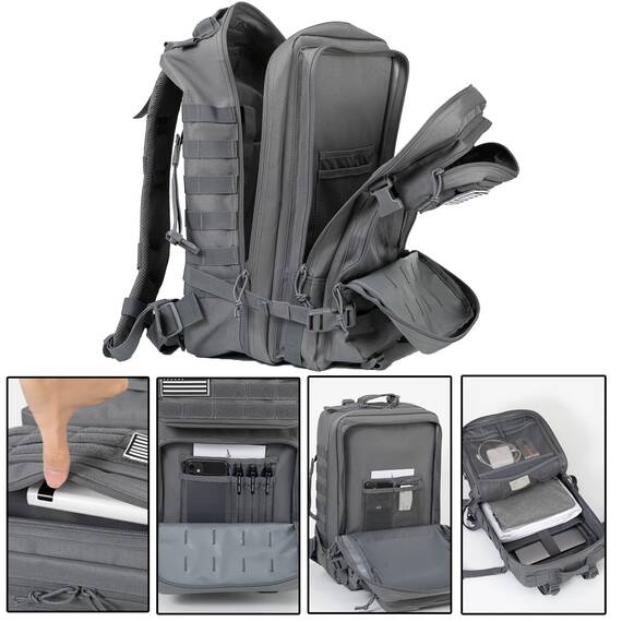 QT&QY 45L Militärischer taktischer Rucksack Crossfit Bundeswehr Rucksäcke für Männer Molle Armee Angriff Tagesrucksack 3 Tage Bug Out Go Tasche Trekking Wanderrucksack