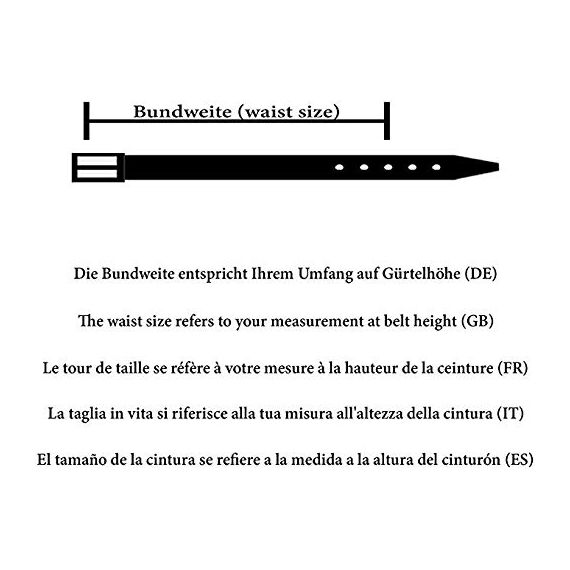 Vascavi Ledergürtel, 3 cm breit, Made in Germany, echt Leder Gürtel für Damen und Herren, kürzbar (80 cm Gesamtlänge 90 cm, Schwarz)