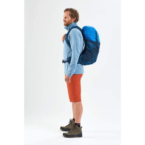 VAUDE Wanderrucksack Brenta 30 Liter, Damen & Herren, wasserabweisender Rucksack, komfortabler Trekkingrucksack mit integrierter Regenhülle, praktische Fächeraufteilung, blue sapphire