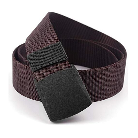 Chalier 2er Unisex Gürtel Nylon Canvas Belt für Damen und Herren, Stufenlos Verstellbarer Stoffgürtel, Länge 130 cm, Breite ca. 3,8 cm, mit Kunststoff Schnalle MEHRWEG