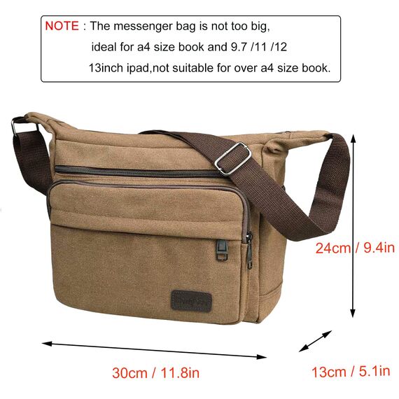 JAKAGO Umhängetasche Herren, Multi-Tasche Schultertaschen,Arbeitstaschen Herren & Damen,für Outdoor,Reisen,Arbeiten,täglicher Gebrauch (Braun)