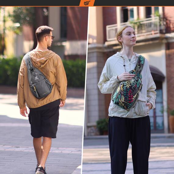 SKYSPER Brusttasche Herren Sling Bag Klein Crossbody Bags Männer Damen Leicht Schultertasche Umhängetasche Wandern Outdoor Reisen