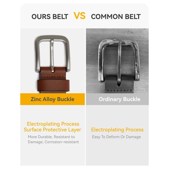 CHAOREN Ledergürtel Herren Schwarz, Gürtel Herren Leder Schwarz 35mm für Jeans, Weicheres Leder Passt Besser