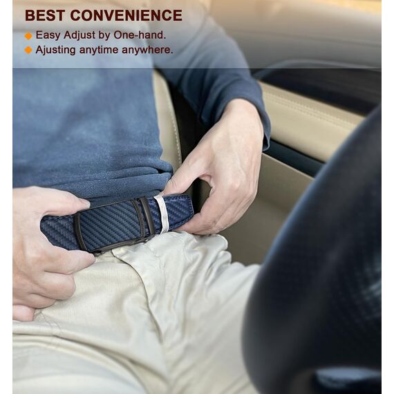 BULLIANT Gürtel Herren, Gürtel Ratsche Ledergürtel Automatikschließe für Herren Anzug Business Kleidung,Breit 35mm,Größe Angepasst(Navy Blau-105cm/28-34" taille verstellbar)