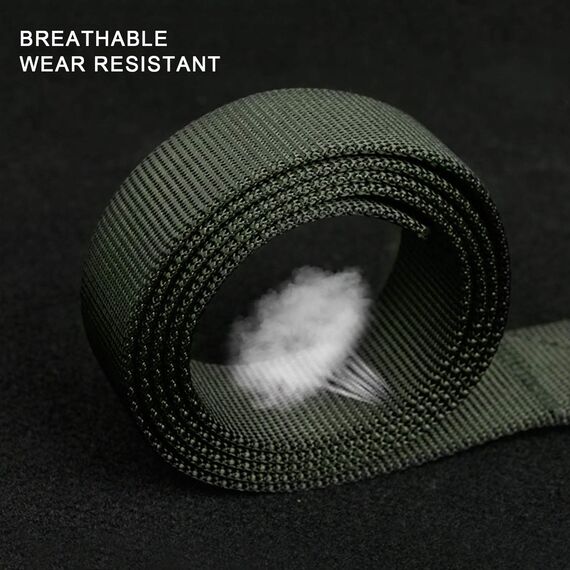 Chalier 2er Unisex Gürtel Nylon Canvas Belt für Damen und Herren, Stufenlos Verstellbarer Stoffgürtel, Länge 130 cm, Breite ca. 3,8 cm, mit Kunststoff Schnalle MEHRWEG