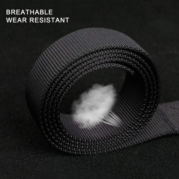 Chalier 2er Unisex Gürtel Nylon Canvas Belt für Damen und Herren, Stufenlos Verstellbarer Stoffgürtel, Länge 130 cm, Breite ca. 3,8 cm, mit Kunststoff Schnalle MEHRWEG