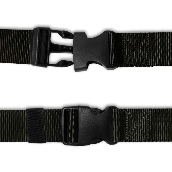 Chalier 2er Unisex Gürtel Nylon Canvas Belt für Damen und Herren, Stufenlos Verstellbarer Stoffgürtel, Länge 130 cm, Breite ca. 3,8 cm, mit Kunststoff Schnalle MEHRWEG
