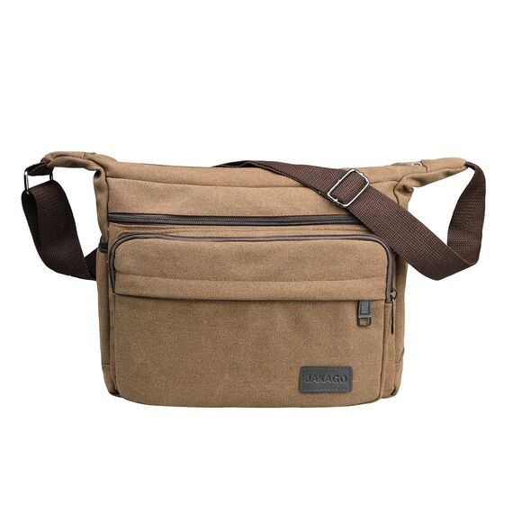 JAKAGO Umhängetasche Herren, Multi-Tasche Schultertaschen,Arbeitstaschen Herren & Damen,für Outdoor,Reisen,Arbeiten,täglicher Gebrauch (Braun)