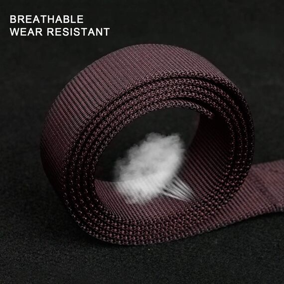 Chalier 2er Unisex Gürtel Nylon Canvas Belt für Damen und Herren, Stufenlos Verstellbarer Stoffgürtel, Länge 130 cm, Breite ca. 3,8 cm, mit Kunststoff Schnalle MEHRWEG