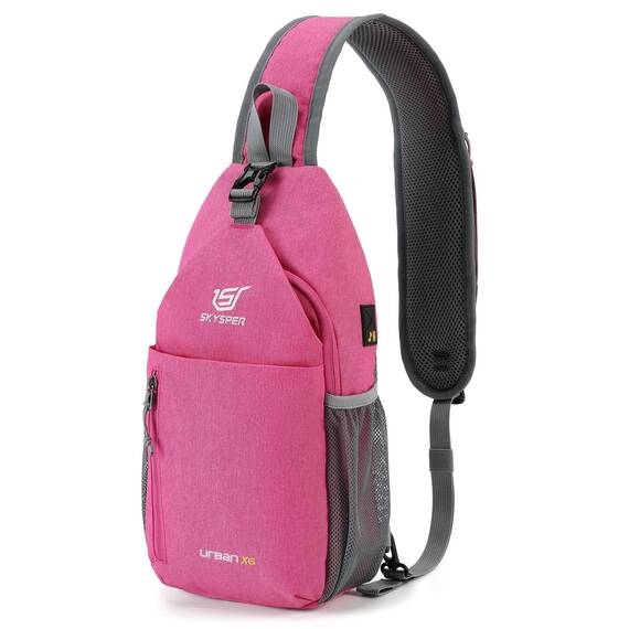 SKYSPER Schultertasche Brusttasche Leichte Sling Bag Klein Wasserfest Crossbody Umhängetasche zum Wandern Outdoor Sports Reise