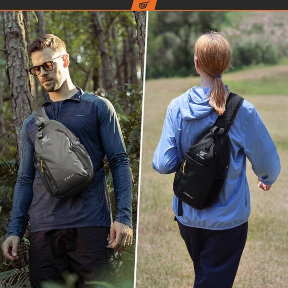 SKYSPER Brusttasche Herren Sling Bag Klein Crossbody Bags Männer Damen Leicht Schultertasche Umhängetasche Wandern Outdoor Reisen