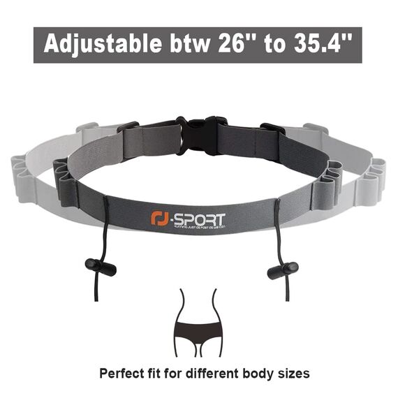 RJ-Sport Triathlon Startnummernband Laufgurt mit Nummernhalter & 6 Gel-Halter für Joggen Radfahren Marathons, Rosa