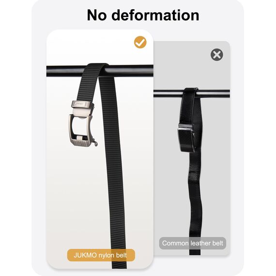 JUKMO Ratsche Gürtel Herren, Nylon Web Automatik Taktischer Arbeit Gürtel (Schwarz, Für Taille 60cm-105cm (Länge 120cm))