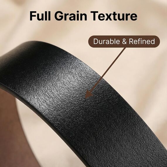 VRLEGEND Ledergürtel Herren 110-175cm Gürtel Leder Jean Business Metall Retro Jeansgürtel Vollrindleder 38mm Breite (120cm, Schwarz)