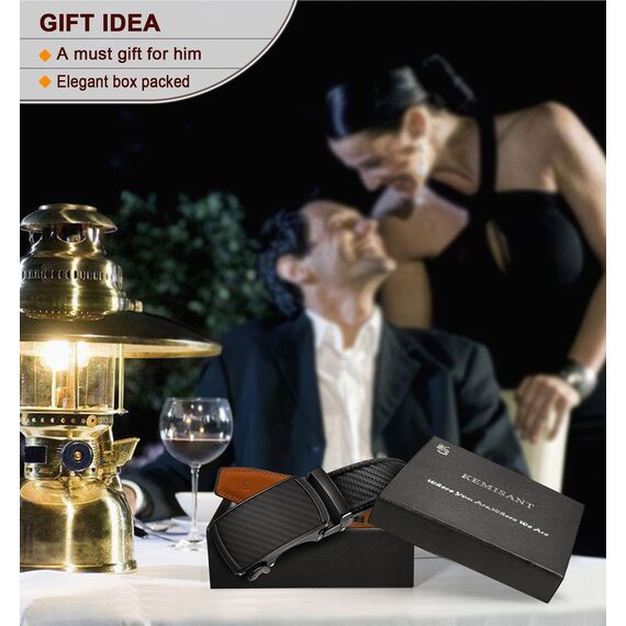 BULLIANT Gürtel Herren, Gürtel Ratsche Ledergürtel Automatikschließe für Herren Anzug Business Kleidung,Breit 35mm,Größe Angepasst(Schwarz-150cm/44-52" taille verstellbar)