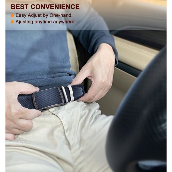 BULLIANT Gürtel Herren, Gürtel Ratsche Ledergürtel Automatikschließe für Herren Anzug Business Kleidung,Breit 35mm,Größe Angepasst(Antique Blue-125cm/36-42" taille verstellbar)