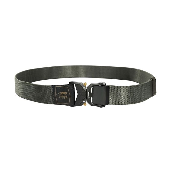Tasmanian Tiger TT QR Stretchbelt 38mm längenverstellbarer Freizeit Outdoor Stretch-Gürtel mit Metall-Schließe, Steingrau-Oliv IRR