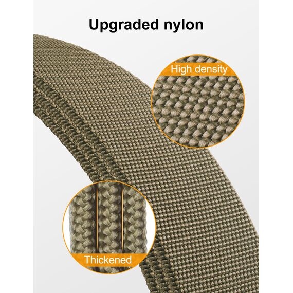 JUKMO Taktischer Stretchgürtel für Männer, Militär Arbeit Rigger Wandern,3,8cm elastische Nylon Web Ratsche Schnellspanner Gürtel in Geschenkbox (Kojote, Klein)