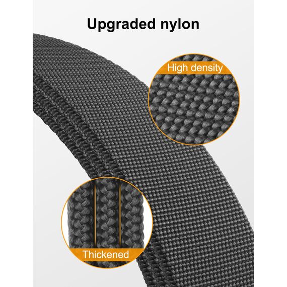 JUKMO Taktischer Stretchgürtel für Männer, Militär Arbeit Rigger Wandern,3,8cm elastische Nylon Web Ratsche Schnellspanner Gürtel in Geschenkbox (Grau, Medium)