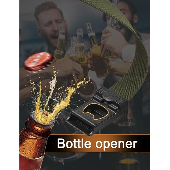 JUKMO Taktischer Stretchgürtel für Männer, Militär Arbeit Rigger Wandern,3,8cm elastische Nylon Web Ratsche Schnellspanner Gürtel in Geschenkbox (Armeegrün, Groß)