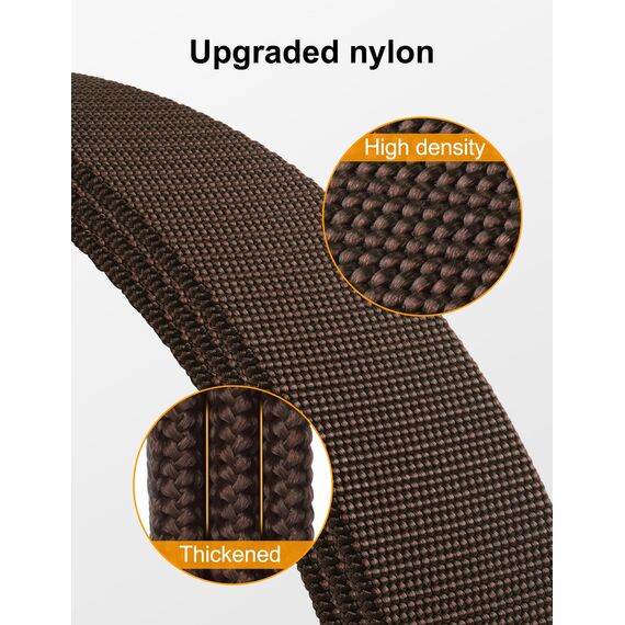 JUKMO Taktischer Stretchgürtel für Männer, Militär Arbeit Rigger Wandern,3,8cm elastische Nylon Web Ratsche Schnellspanner Gürtel in Geschenkbox (Kaffee, Klein)