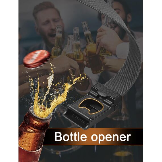 JUKMO Taktischer Stretchgürtel für Männer, Militär Arbeit Rigger Wandern,3,8cm elastische Nylon Web Ratsche Schnellspanner Gürtel in Geschenkbox (Grau, XX-Large)