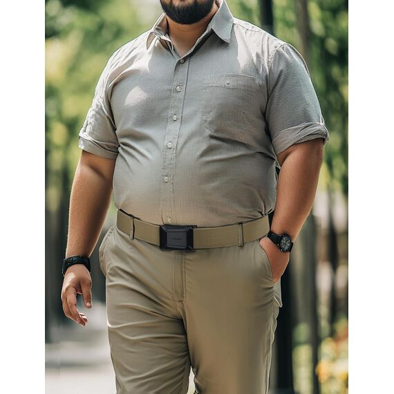 JUKMO Taktischer Stretchgürtel für Männer, Militär Arbeit Rigger Wandern,3,8cm elastische Nylon Web Ratsche Schnellspanner Gürtel in Geschenkbox (Kojote, Klein)