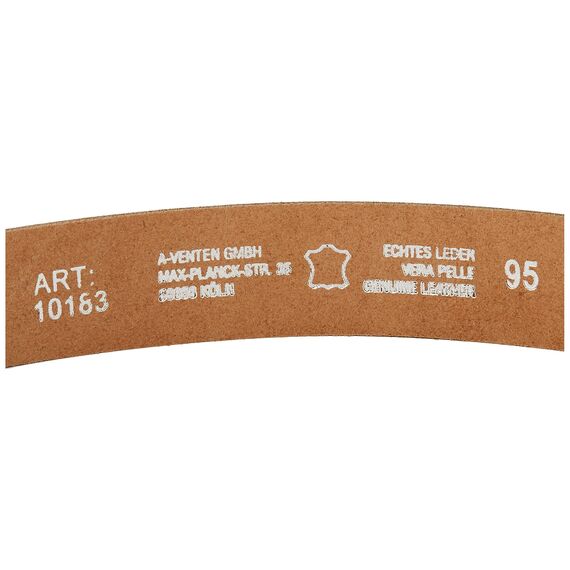 Vascavi Ledergürtel, 3 cm breit, Made in Germany, echt Leder Gürtel für Damen und Herren, kürzbar (85 cm Gesamtlänge 95 cm, Weiß)