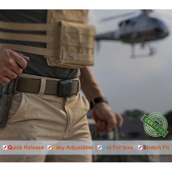 BULLIANT Taktischer Gürtel, Gürtel Herren Arbeitsgürtel Militär Wandern 3,8cm,Schnellverschluss Metallschnalle(Hellbraun,135cm/42-46" taille verstellbar)