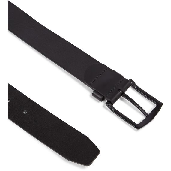 Tommy Hilfiger Herren Gürtel Denton Matte 3,5 cm Ledergürtel, Schwarz (Black), 80 cm