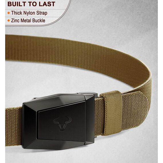 BULLIANT Taktischer Gürtel, Gürtel Herren Arbeitsgürtel Militär Wandern 3,8cm,Schnellverschluss Metallschnalle(Walddrossel,145cm/46-50" taille verstellbar)