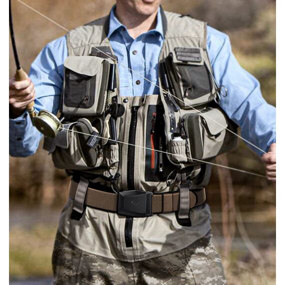 BULLIANT Taktischer Gürtel, Gürtel Herren Arbeitsgürtel Militär Wandern 3,8cm,Schnellverschluss Metallschnalle(Hellbraun,155cm/52-56" taille verstellbar)