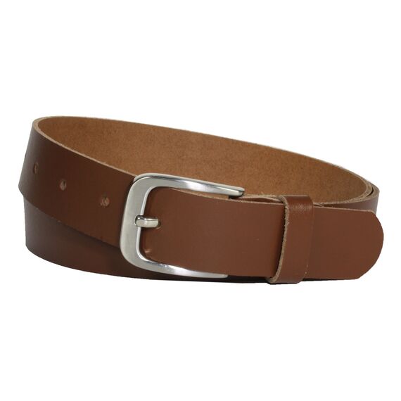 Vascavi Ledergürtel, 3 cm breit, Made in Germany, echt Leder Gürtel für Damen und Herren, kürzbar (105 cm Gesamtlänge 115 cm, Hellbraun)