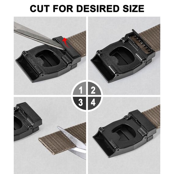 BULLIANT Taktischer Gürtel, Gürtel Herren Arbeitsgürtel Militär Wandern 3,8cm,Schnellverschluss Metallschnalle(Hellbraun,120cm/36-40" taille verstellbar)