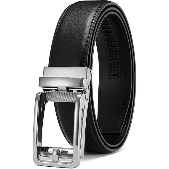 CHAOREN Ledergürtel Herren – Automatik Gürtel Herren ohne Löcher für Anzug und Freizeit (Breit 35mm)