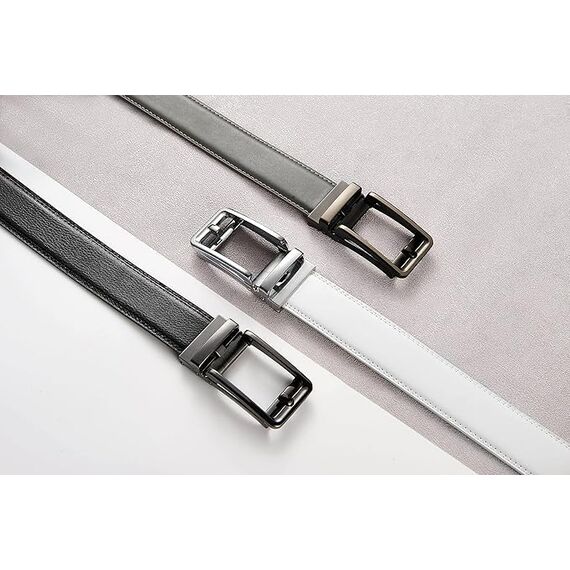 CHAOREN Ledergürtel Herren – Automatik Gürtel Herren ohne Löcher für Anzug und Freizeit (Breit 35mm)