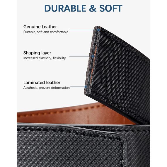 BOSTANTEN Gürtel Herren, Ledergürtel für Herren mit Ratsche Automatikschließe Business Anzug Gürtel Breit 35mm,Größe Angepasst