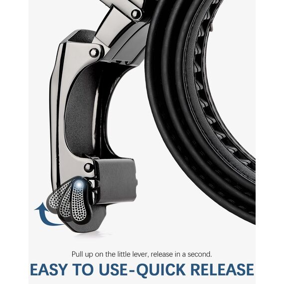 BOSTANTEN Gürtel Herren, Ledergürtel für Herren mit Ratsche Automatikschließe Business Anzug Gürtel Breit 35mm,Größe Angepasst